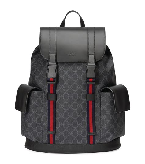 vintage gucci black leather backpack|gucci backpacks bootleg.